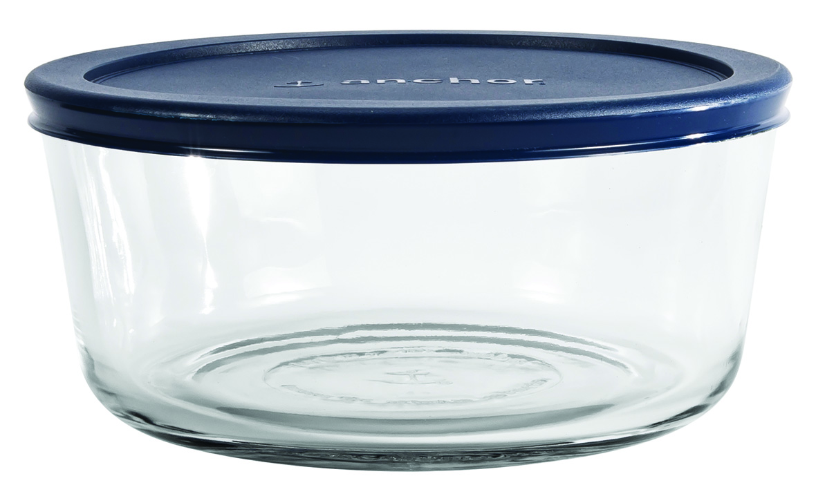 Anchor 85914L20 11 cup Rectangular Food Storage Glass w/ Blue Lid